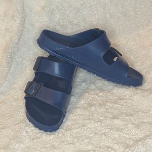 Navy Blue plastic birkenstock’s